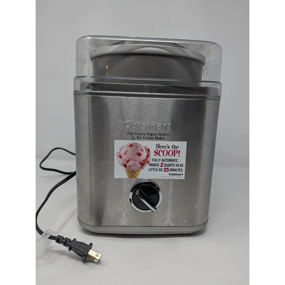 Cuisinart ICE-30BC 2Qt Frozen Yogurt Sorbet Ice Cream Maker Automatic Silver